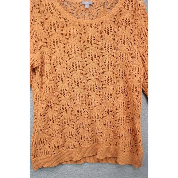 J.Jill Open Knit Sweater-Size Medium-Beachy-Open Knit-Sheer - Picture 4 of 11